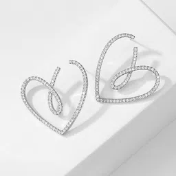 VAGHBHATT Heart Shaped Studs Earrings-9