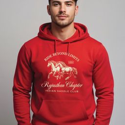 Adro Ride Beyond Limits 320 GSM Fleece Printed Graphic Hoodie-picture-9