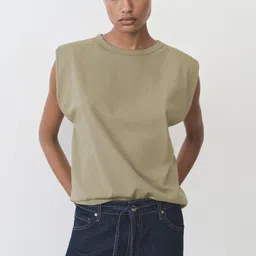 MANGO Power Shoulders Pure Cotton Regular Fit T-shirt-image-37
