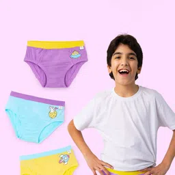 SuperBottoms Boys Pack Of 3 Antimicrobial Mid-Rise Basic Brief UND-BBR-SM-SR-SS-4-6Y-3P_N-64