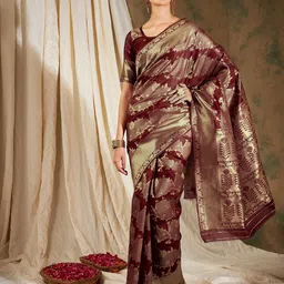 DEVATITHI Maroon Banarasi Silk Saree-picture-38