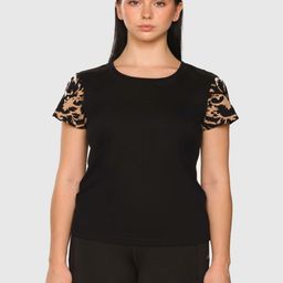 Musclemind Women Abstract Printed Round Neck T-shirt-image-39