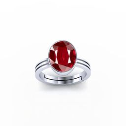 Barmunda Gems Brass Silver Toned Finger Ring with Stone-image-104