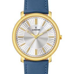 L LOGUES Men Brass Dial & Leather Straps Analogue Watch G E-858 YL-37-image-45
