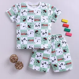 YK X Tinyo Infant Boys Pure Cotton Printed T-shirt with Shorts-picture-51