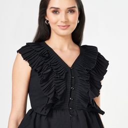 People Women Cotton Ruffles Peplum Top-picture-24
