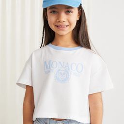 GRIMELANGE Girls Typography Printed Round Neck Cotton Boxy Fit T-shirt-image-73