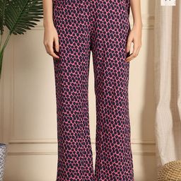 TAG 7 Pack Of 2 Printed Cotton Mid-Rise Lounge Pants-image-62