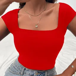 Mast & Harbour Ribbed Fitted Crop Top-picture-50