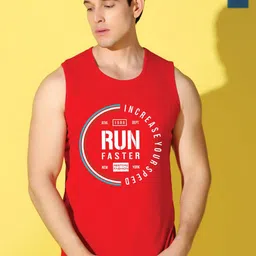 WOOSTRO 2-Pcs Printed Odour-Free Cotton Innerwear Vests VWS26(RUN RED)(ENJOY PEACOCK)-image-29
