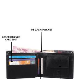 TEMIER Men Printed Canvas Two Fold Wallet image 4