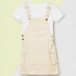 max Girls Shoulder Straps Cotton Pinafore Dress-picture-46
