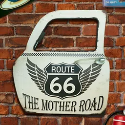 eazy wagon White & Black Retro Car Door Route 66 Mother Road Wall Hangings-image-21