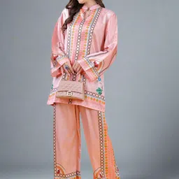 SWI Stylish Women Floral Printed Satin Co-ord Set-picture-48