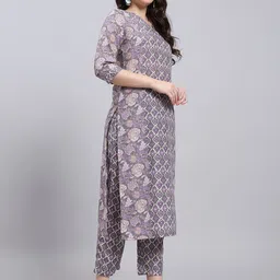 Anouk Rustic Women Floral Printed Regular Kurta with Trousers & With Dupatta image 2