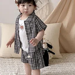 LULU & SKY Girls T-shirt and Shirt with Shorts-14