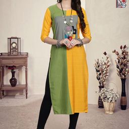 HERE&NOW Women Pack Of 2 Ethnic Motifs Printed Crepe Kurta-image-32