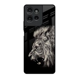 QRIOH Brave Lion Printed Motorola G75 5G Impact Resistant Back Case-picture-40