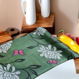 REVEXO Green & Grey Printed Water-Resistant Shelf Liner-29
