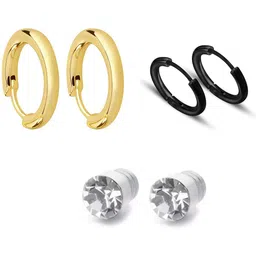 shobhram Set Of 3 Circular Hoop Earrings-3