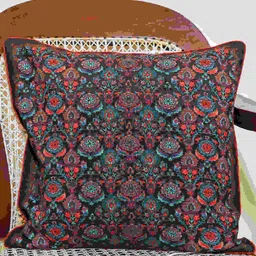 Crown of Poppies Multicoloured Ethnic Motifs Printed Square Cushion Cover-image-35