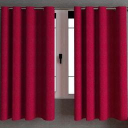 Lunar Days Maroon Set of 2 Window Curtain-54