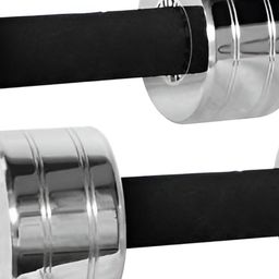 HackerX 2-Pcs Chrome Plated Steel Dumbbells - 2 kg Each image 1