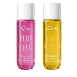 La Pink Set Of 2 Pure Love & Dream Romance Love Long Lasting Body Mist Spray - 200 ml Each-9