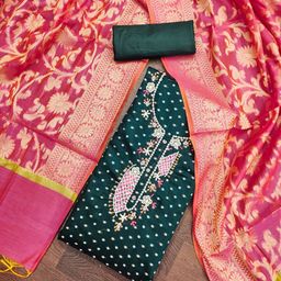 ASISA Embroidered Unstitched Dress Material-image-20
