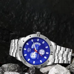 SWADESI STUFF Men Dial & Wrap Around Straps Analogue Watch AVEO BLACK BLUE SILVER-10