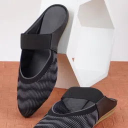 Froh Feet Women Solid Pointed Toe Slip-On Regular Mules Flats-picture-35