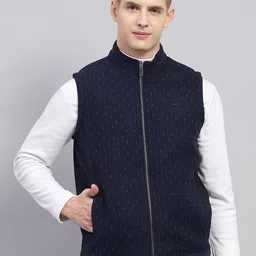 Monte Carlo Men Mock Collar Abstract Printed Casual Bomber Jacket-picture-15