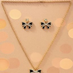 Jewelz Gold-Plated Stones Studded Jewellery Set-image-72