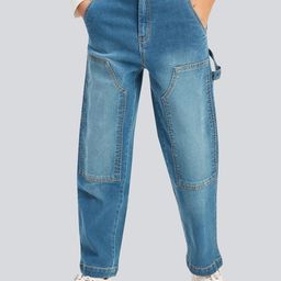 Olele Boys Comfort Relaxed Fit Mid-Rise Mildly Distressed Light Fade Stretchable Jeans-image-46