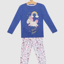 YK Girls Graphic Printed Night suit-picture-4