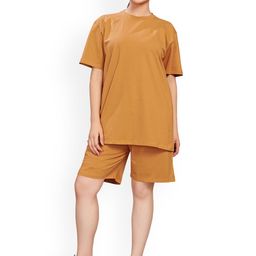 ELLITI Pure Cotton Round Neck Half Sleeves T-shirt With Shorts Co-Ords-image-94