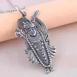 Missmister Silver-Plated Shrinath ji Contemporary Pendants with Chains-image-3