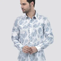 Numero Uno Floral Printed Spread Collar Long Sleeves Cotton Casual Shirt-image-75