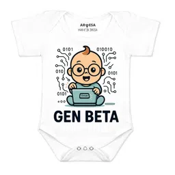 Arvesa Kids-Unisex White Cotton Rompers-picture-12