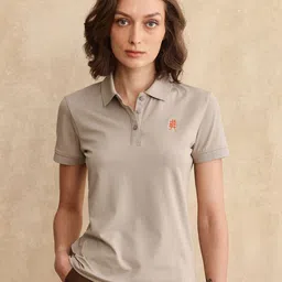 RAREISM Women Polo Collar Pockets T-shirt-image-42