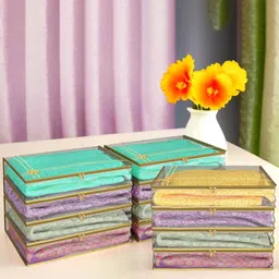 Kuber Industries Gold-Toned Set of 6 Regular Multi-Utility Organisers-0