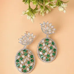 ZENEME Floral Drop Earrings-17