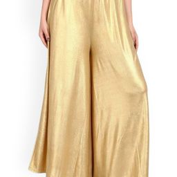 SRISARAS Women Flared Cotton Palazzos-image-115
