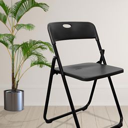 EROS Black Folding Metal Dinning Chair-image-28