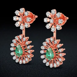Joyalukkas Delicate Daisy Floral Diamond Earrings -4.11 gm-image-67