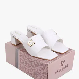 Justin Whyte Women Square Toe Block Heel Sandals-33