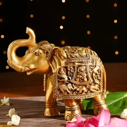 JAYPORE Gold-Toned Elephant Idol Showpiece-image-12