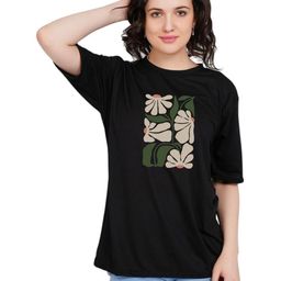 Moda Rapido Women Floral Printed Round Neck Cotton T-shirt-picture-41