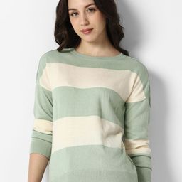 Van Heusen Woman Striped Round Neck Pullover Sweater-picture-22