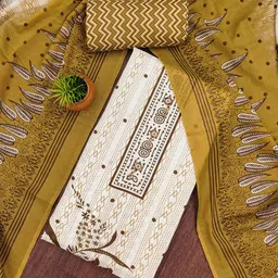SHADOW & SAINING Printed Pure Cotton Unstitched Dress Material-image-72